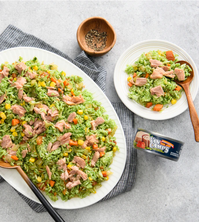 Green Rice with Yellowfin Tuna | Van Camp's Seafood
